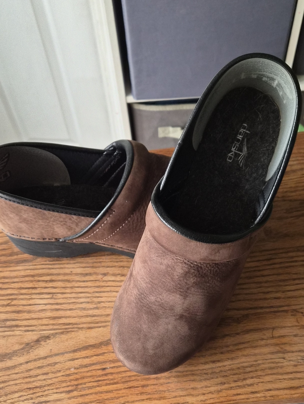 Dansko Brown Suede Slip-On Clogs